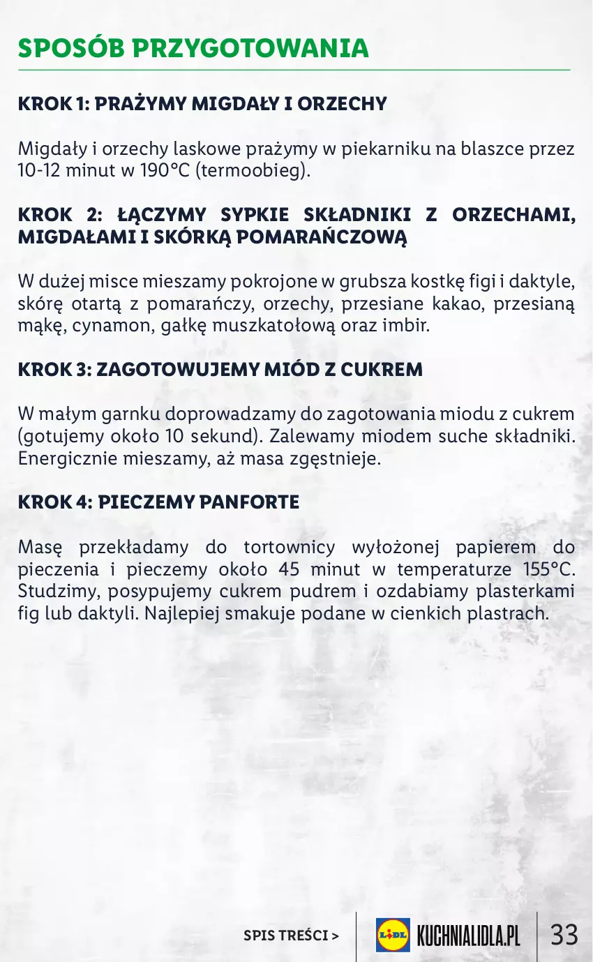 Gazetka promocyjna Lidl - KATALOG ITALIAMO - ważna 07.02 do 12.02.2022 - strona 33 - produkty: Daktyle, Figi, Imbir, Kakao, Migdały, Miód, Mus, Papier, Piec, Piekarnik