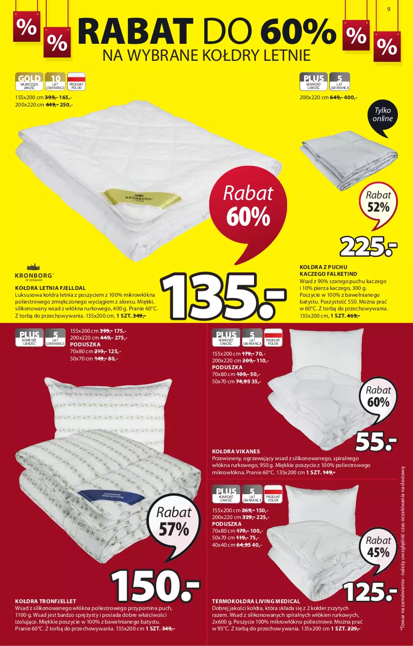 Gazetka promocyjna Jysk - Oferta tygodnia - ważna 23.06 do 06.07.2021 - strona 10 - produkty: Fa, Kołdra, Kołdra z puchu, Poduszka, Termokołdra