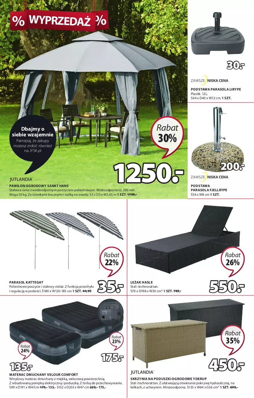 Gazetka promocyjna Jysk - Oferta tygodnia - ważna 23.06 do 06.07.2021 - strona 5 - produkty: Materac, Materac dmuchany, Mięta, Parasol, Por, Rama, Sok, Tera, Waga