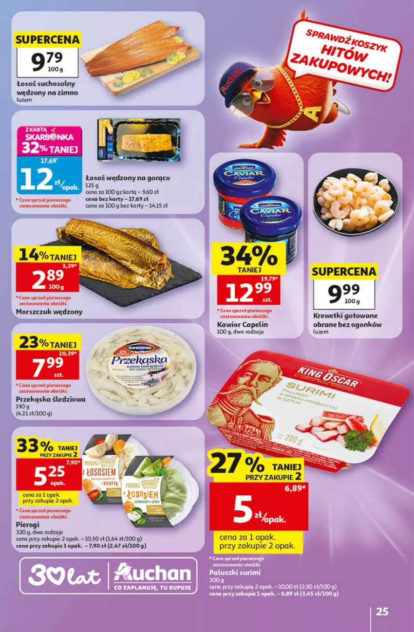 Gazetka promocyjna Auchan - Gazetka 30 Lat Hipermarket Auchan - ważna 14.05 do 20.05.2026 - strona 25 - produkty: Kawior, Krewetki, Pierogi, Przekąska śledziowa