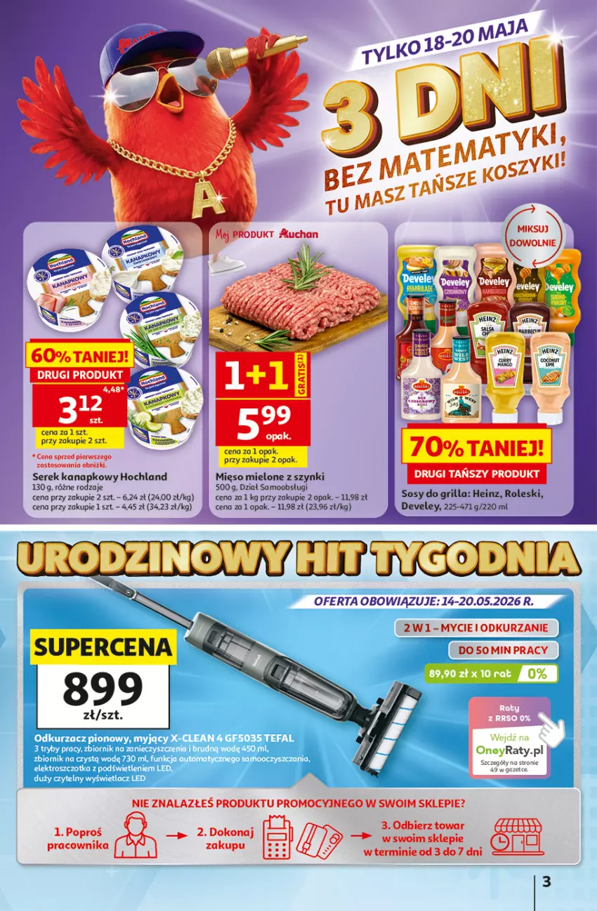 Gazetka promocyjna Auchan - Gazetka 30 Lat Hipermarket Auchan - ważna 14.05 do 20.05.2026 - strona 3 - produkty: Grill, Heinz, Hochland, Ser, Serek, Serek kanapkowy, Sos
