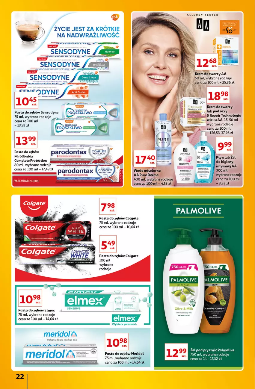 Gazetka promocyjna Auchan - Znane Lubiane Marki Hipermarkety - ważna 02.06 do 08.06.2022 - strona 22 - produkty: Colgate, Elmex, Fa, Krem do twarzy, LEGO, LG, Palmolive, Parodontax, Pasta do zębów, Pur, Sensodyne, Woda, Woda micelarna