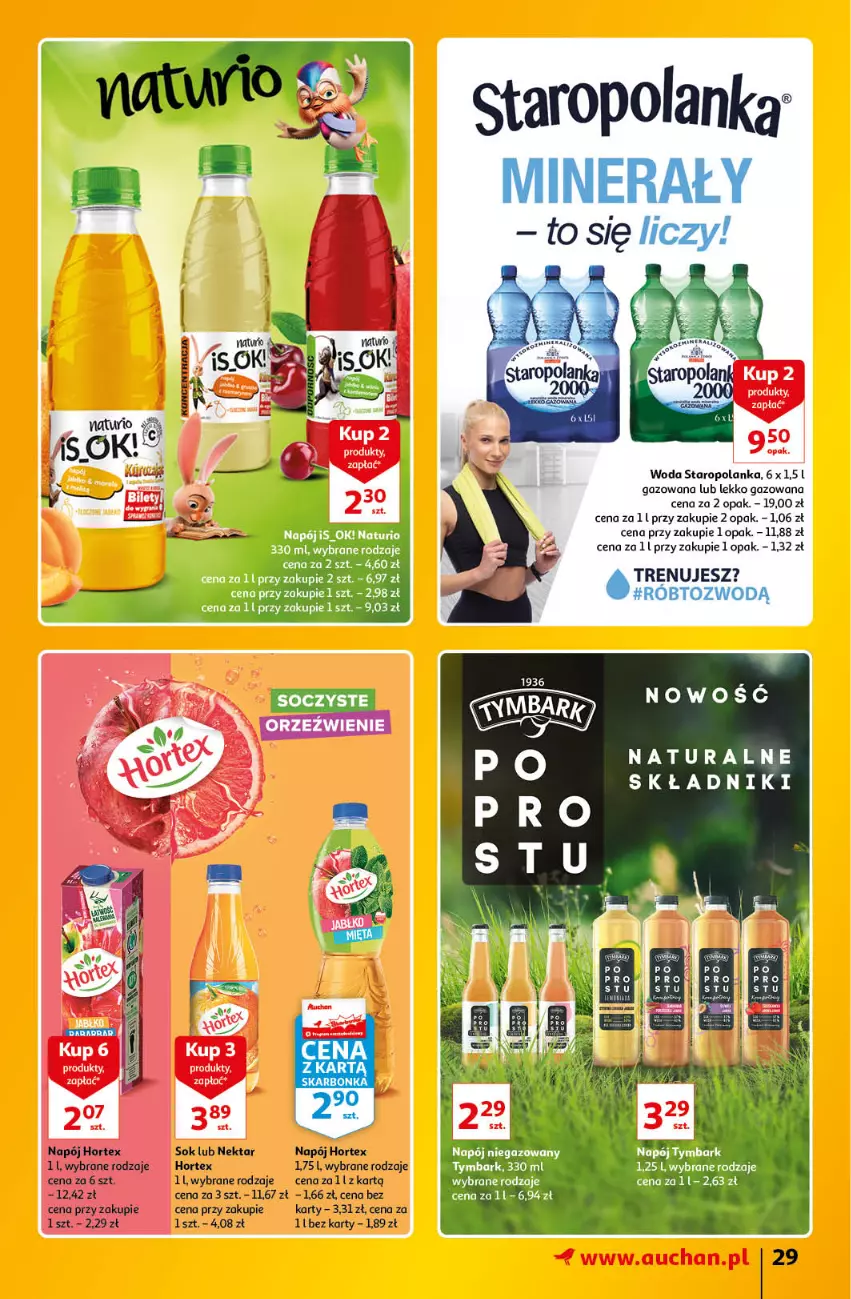 Gazetka promocyjna Auchan - Znane Lubiane Marki Hipermarkety - ważna 02.06 do 08.06.2022 - strona 29 - produkty: Hortex, Napój, Nektar, Sok, Staropolanka, Woda