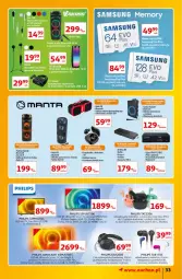 Gazetka promocyjna Auchan - Znane Lubiane Marki Hipermarkety - Gazetka - ważna od 08.06 do 08.06.2022 - strona 33 - produkty: Por, Gin, Gry, Opaska, Przewód, Philips, Słuchawki, Mikrofon, Disney, Procesor, Samsung, Przewodnik, Smart tv, Akumulator