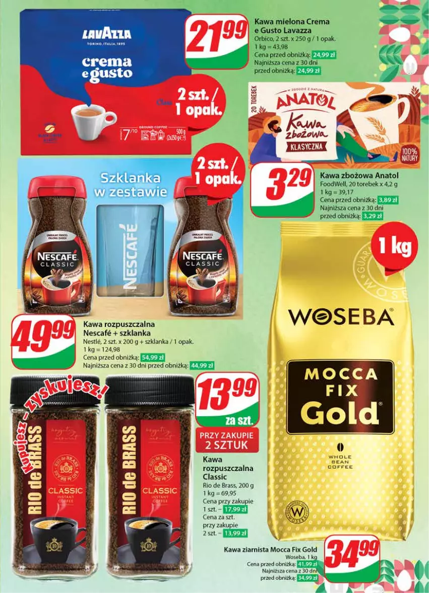 Gazetka promocyjna Dino - Gazetka 13 / 2024 - ważna 27.03 do 02.04.2024 - strona 11 - produkty: Kawa, Kawa rozpuszczalna, Kawa ziarnista, Mocca Fix Gold, Szklanka, Woseba