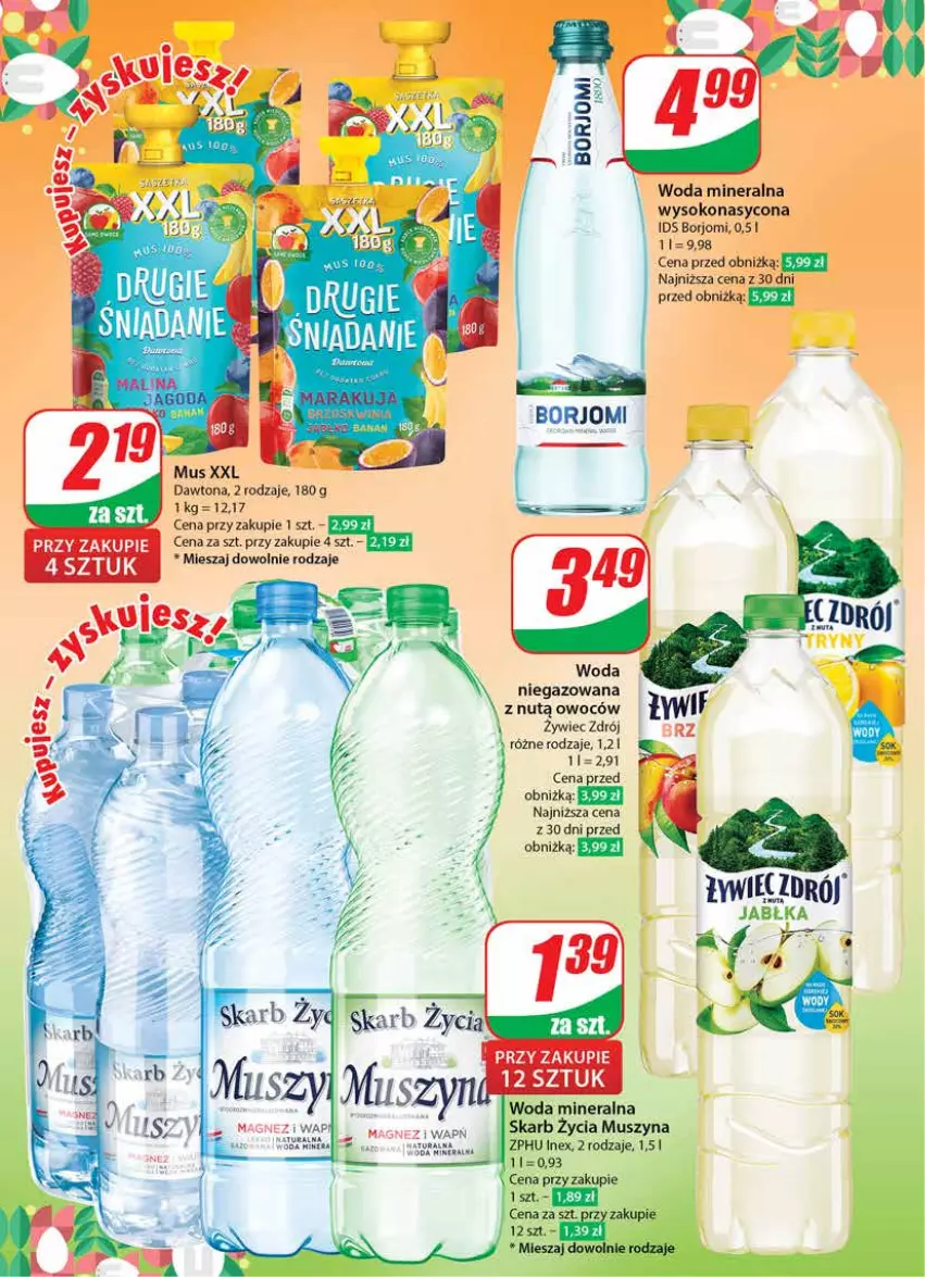 Gazetka promocyjna Dino - Gazetka 13 / 2024 - ważna 27.03 do 02.04.2024 - strona 2 - produkty: Dawtona, Jabłka, Mus, Sok, Szyna, Woda, Woda mineralna