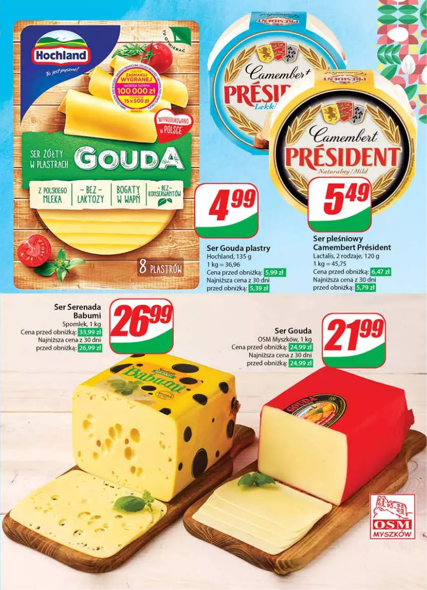 Gazetka promocyjna Dino - Gazetka 13 / 2024 - ważna 27.03 do 02.04.2024 - strona 47 - produkty: Camembert, Gouda, Gouda plastry, Hochland, Mysz, Ser, Ser pleśniowy