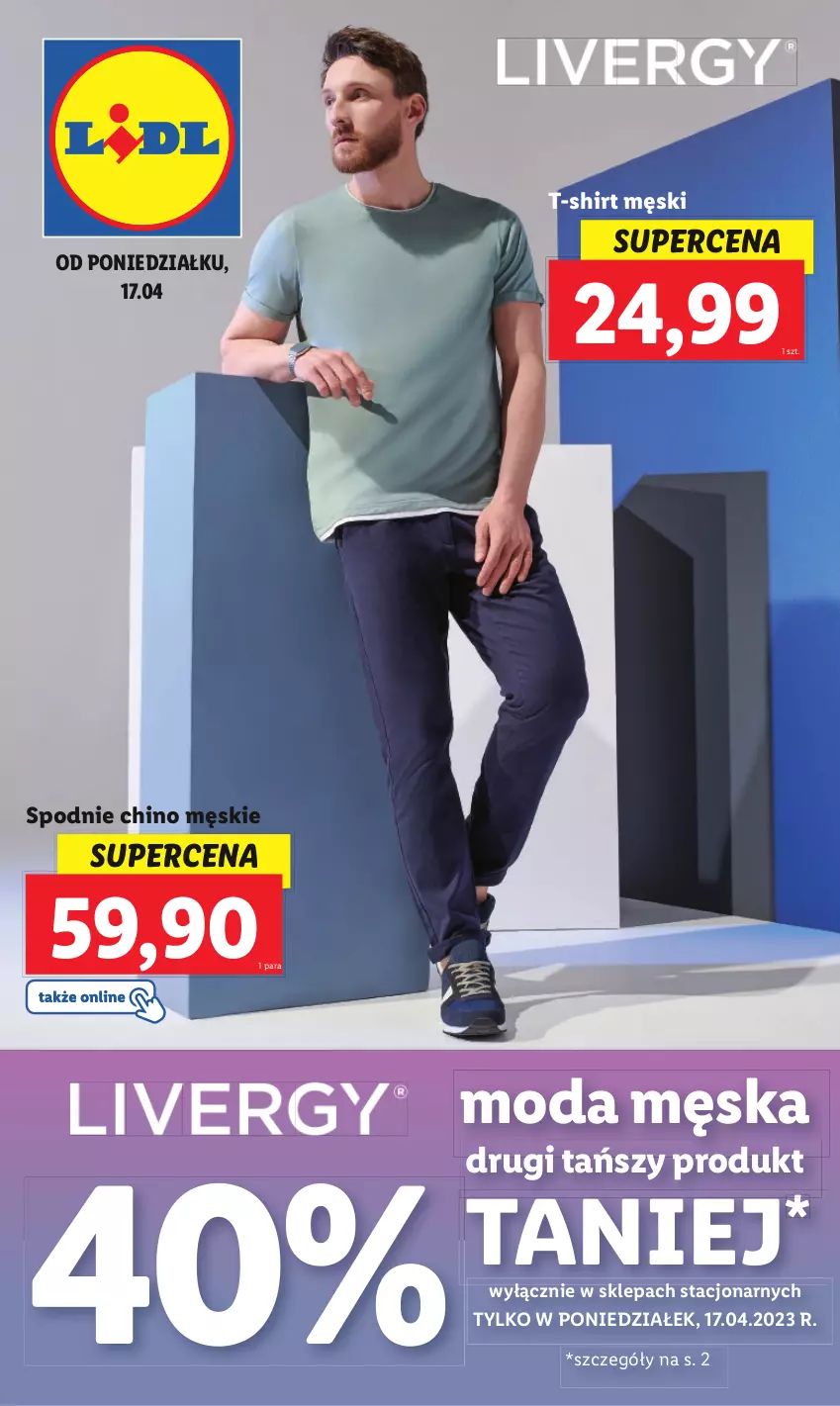 Gazetka promocyjna Lidl - GAZETKA - ważna 17.04 do 22.04.2023 - strona 57 - produkty: Moda, Spodnie, T-shirt