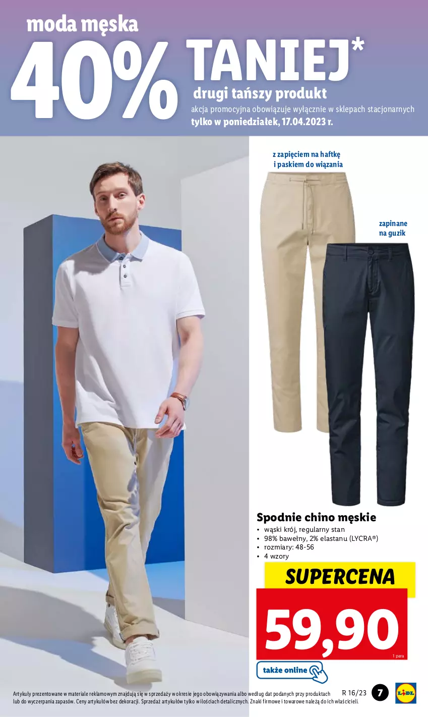 Gazetka promocyjna Lidl - GAZETKA - ważna 17.04 do 22.04.2023 - strona 9 - produkty: Moda, Spodnie