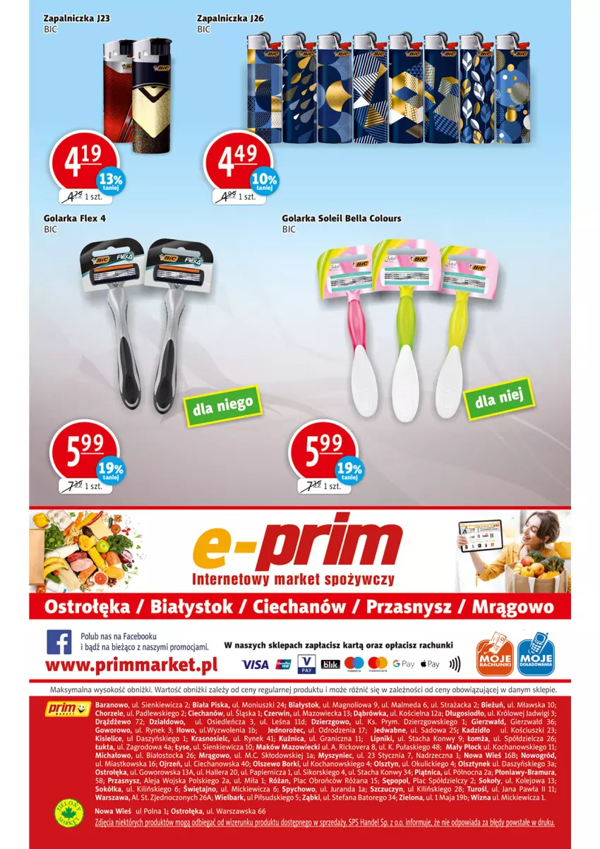 Gazetka promocyjna Prim Market - Gazetka - ważna 20.01 do 26.01.2022 - strona 12 - produkty: Bell, Bella, BIC, Fa, Golarka, Zapalniczka