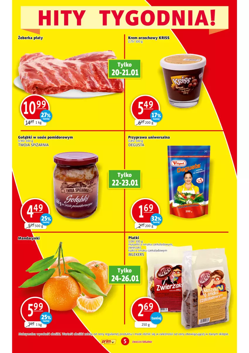 Gazetka promocyjna Prim Market - Gazetka - ważna 20.01 do 26.01.2022 - strona 5 - produkty: Mandarynki, Mus, Por, Przyprawa uniwersalna, Sos