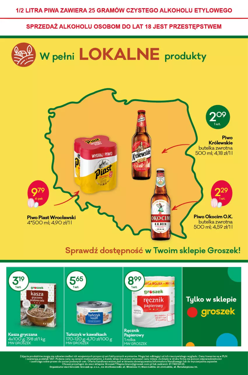 Gazetka promocyjna Groszek - Gazetka - ważna 22.03 do 03.04.2021 - strona 12 - produkty: Groszek, Gry, Kasza, Kasza gryczana, Koc, Królewski, Okocim, Piast, Piwo