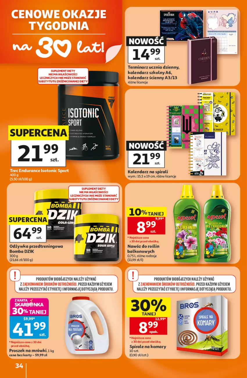 Gazetka promocyjna Auchan - Gazetka 30 Lat Hipermarket Auchan - ważna 23.07 do 29.07.2026 - strona 34 - produkty: Kalendarz, Nawóz, Odżywka