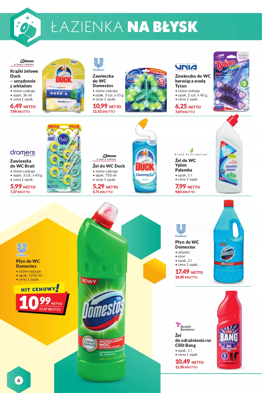 Gazetka promocyjna Makro - Wielkie sprzątanie - ważna 02.11 do 14.11.2022 - strona 6 - produkty: Cillit Bang, Domestos, Duck, Płyn do wc, Tytan, Zawieszka do wc