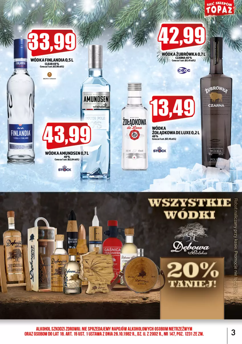 Gazetka promocyjna Topaz - Gazetka - ważna 01.12 do 31.12.2022 - strona 3 - produkty: Amundsen, Wódka