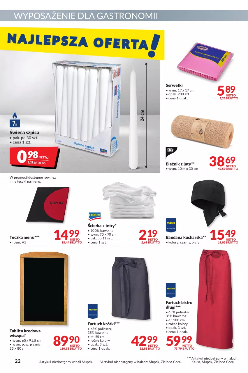 Gazetka promocyjna Makro - [Oferta promocyjna] Artykuły spożywcze i przemysłowe - ważna 22.03 do 04.04.2022 - strona 22 - produkty: Bieżnik, Fa, Ser, Serwetki, Szpic, Wełna