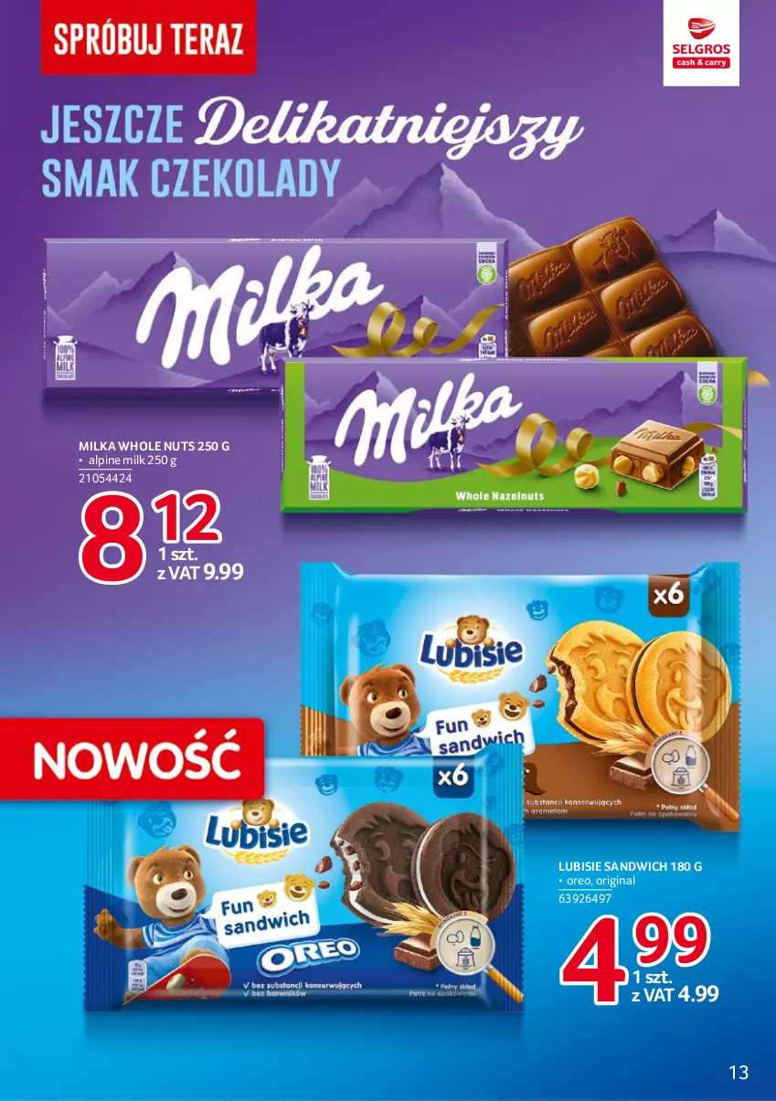 Gazetka promocyjna Selgros - Katalog Markowe Produkty - ważna 22.04 do 31.12.2022 - strona 13 - produkty: Gin, Lubisie, Milka, Oreo