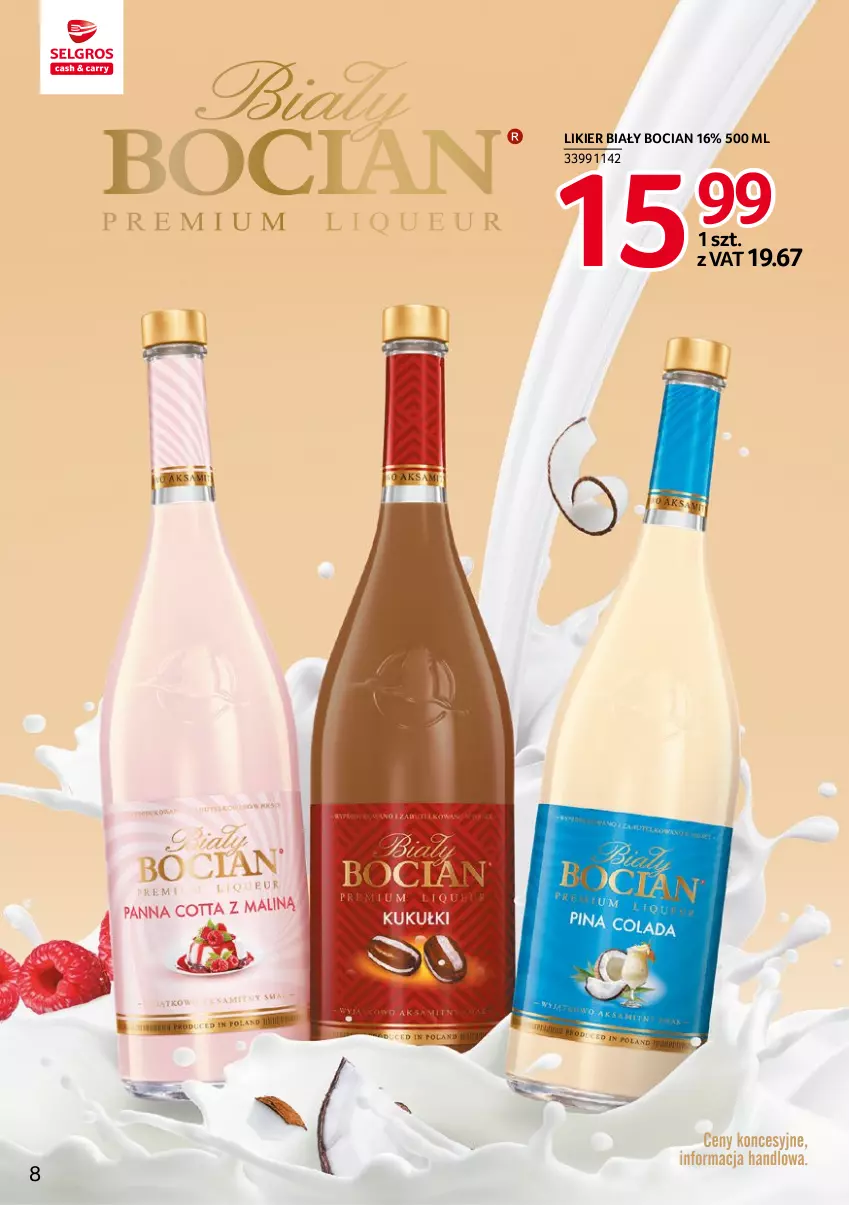 Gazetka promocyjna Selgros - Katalog Markowe Produkty - ważna 22.04 do 31.12.2022 - strona 8 - produkty: Biały Bocian, Likier