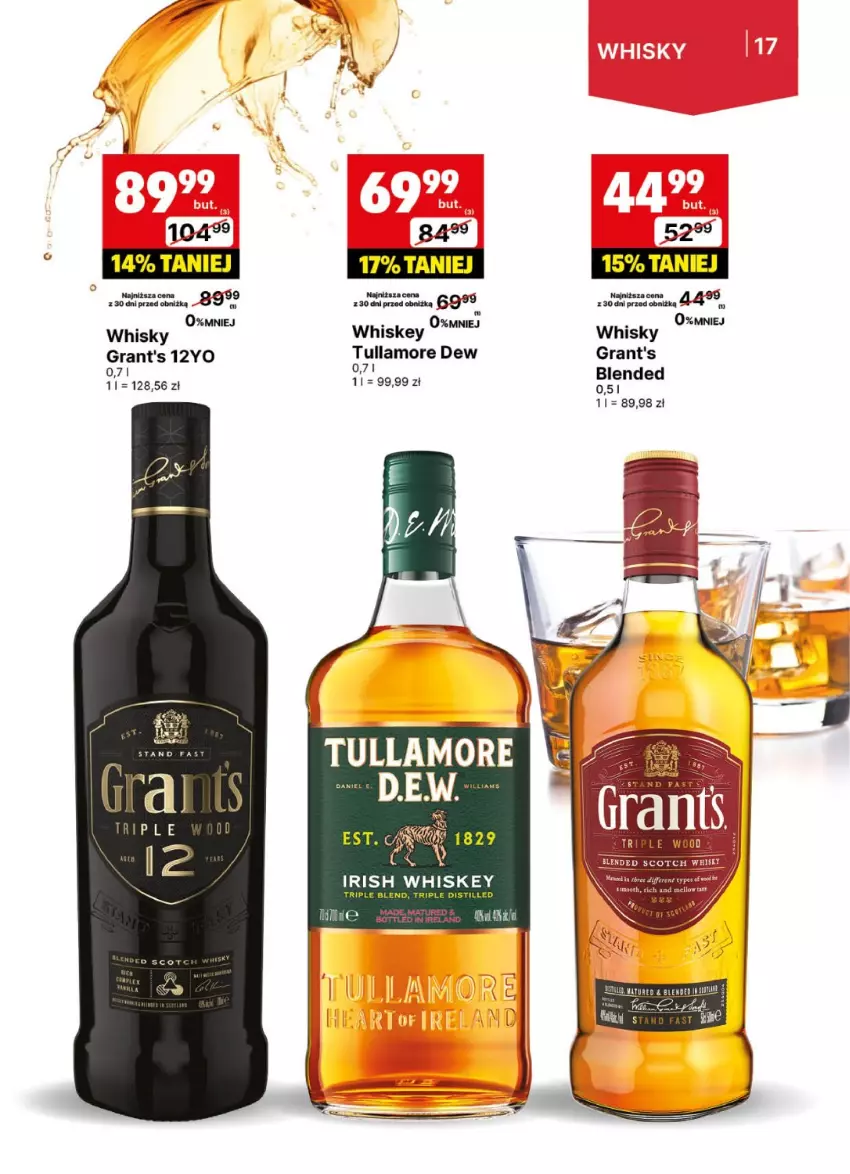 Gazetka promocyjna Delikatesy Centrum - DeliBarek DC12-DC13 - ważna 17.03 do 30.03.2025 - strona 17 - produkty: Fa, Gra, Grant's, Tullamore Dew, Whiskey, Whisky