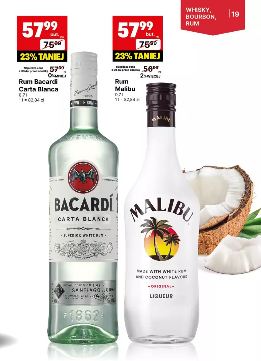 Gazetka promocyjna Delikatesy Centrum - DeliBarek DC12-DC13 - ważna 17.03 do 30.03.2025 - strona 19 - produkty: Bacardi, Bourbon, Gin, Malibu, Rum, Whisky