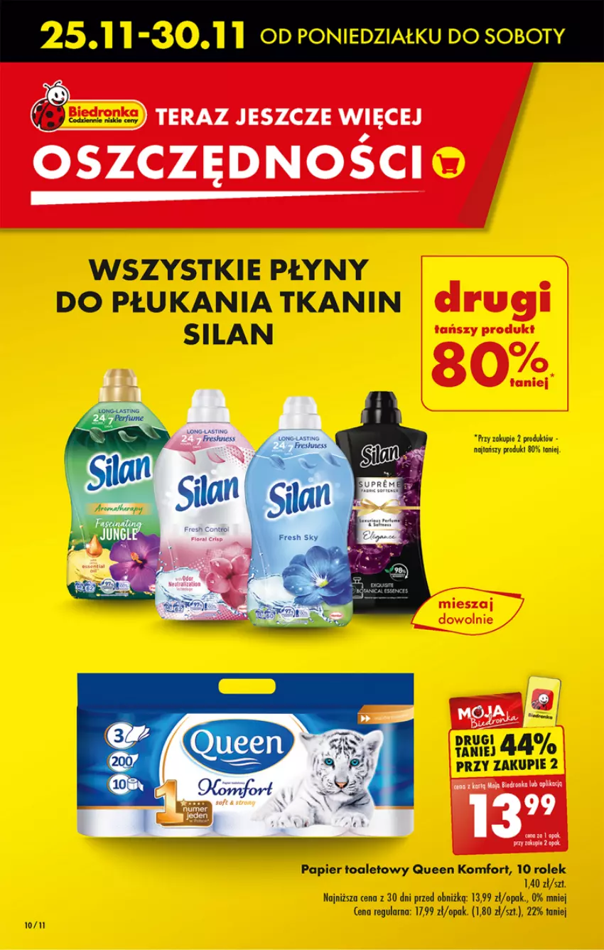 Gazetka promocyjna Biedronka - Od poniedzialku - ważna 25.11 do 30.11.2024 - strona 12 - produkty: Papier, Papier toaletowy, Silan, Tera