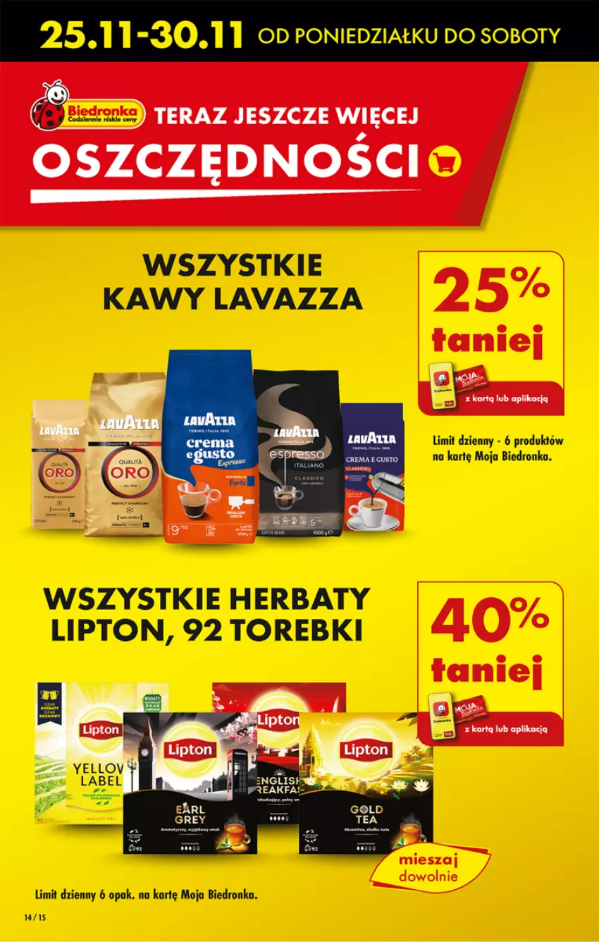 Gazetka promocyjna Biedronka - Od poniedzialku - ważna 25.11 do 30.11.2024 - strona 16 - produkty: Dron, Lavazza, Lipton, Tera