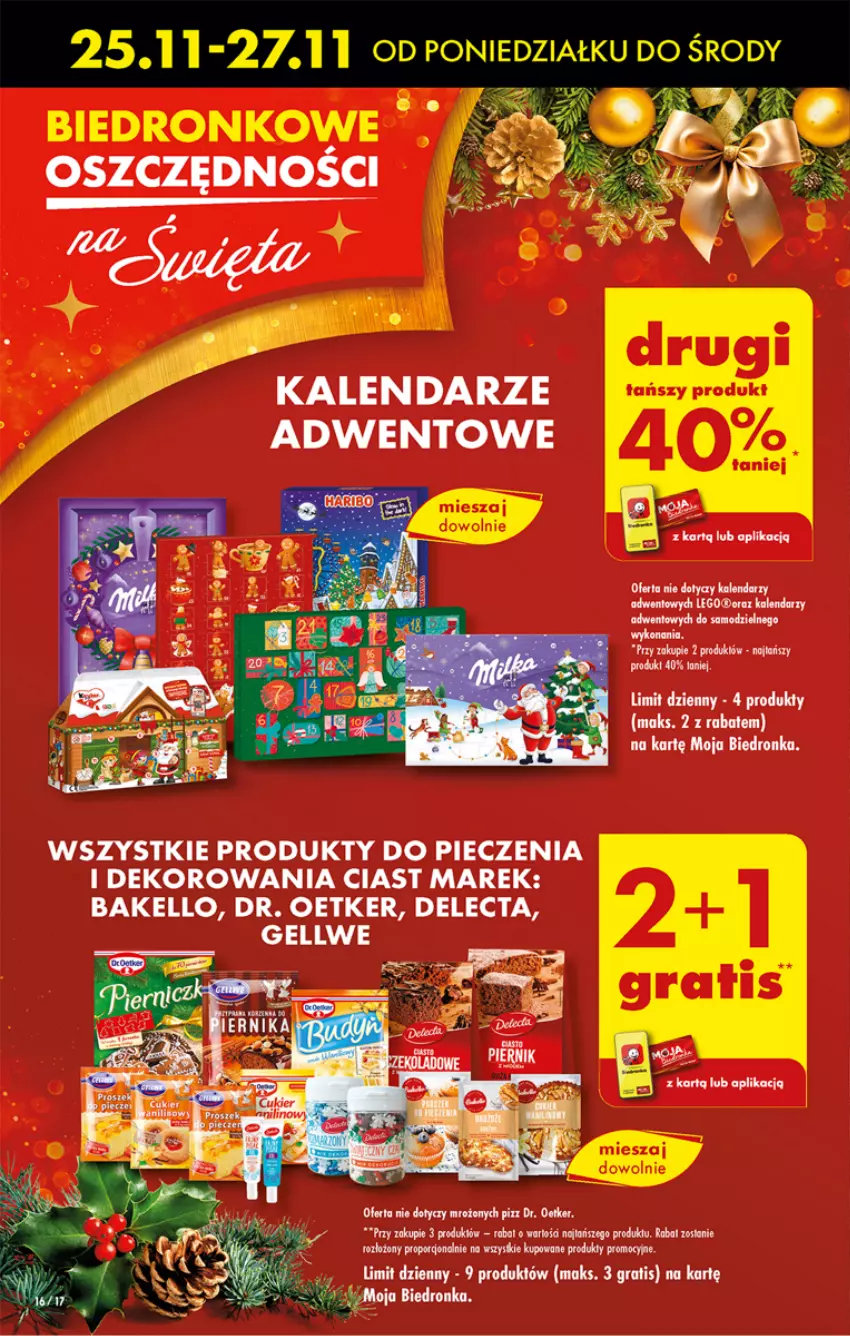 Gazetka promocyjna Biedronka - Od poniedzialku - ważna 25.11 do 30.11.2024 - strona 18 - produkty: Delecta, Dr. Oetker, Dron, Gra, Haribo, Kalendarz, LEGO, Piec, Por