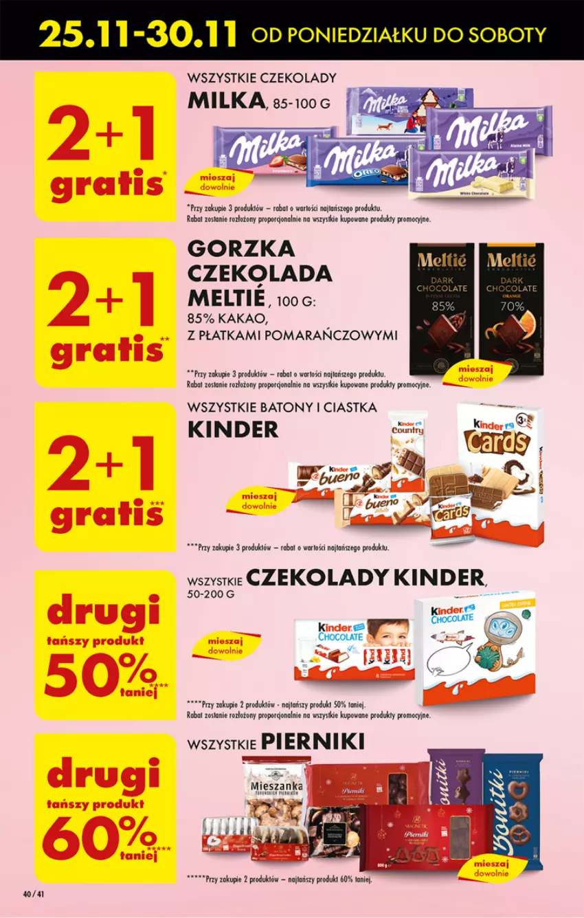 Gazetka promocyjna Biedronka - Od poniedzialku - ważna 25.11 do 30.11.2024 - strona 48 - produkty: Ba!, Baton, Ciastka, Czekolada, Kakao, Milka, Piernik, Por