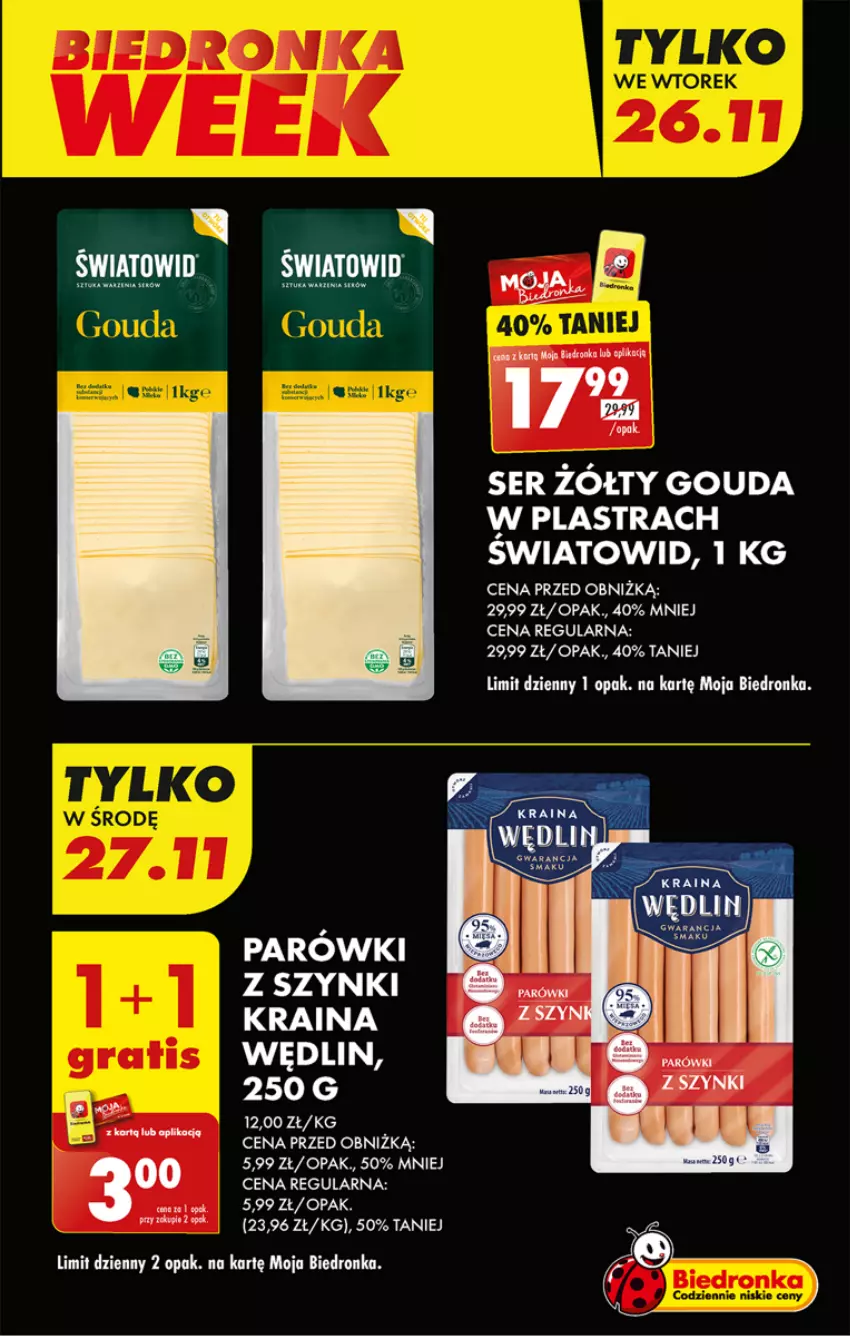 Gazetka promocyjna Biedronka - Od poniedzialku - ważna 25.11 do 30.11.2024 - strona 5 - produkty: Dron, Fa, Gouda, Parówki, Parówki z szynki, Ser