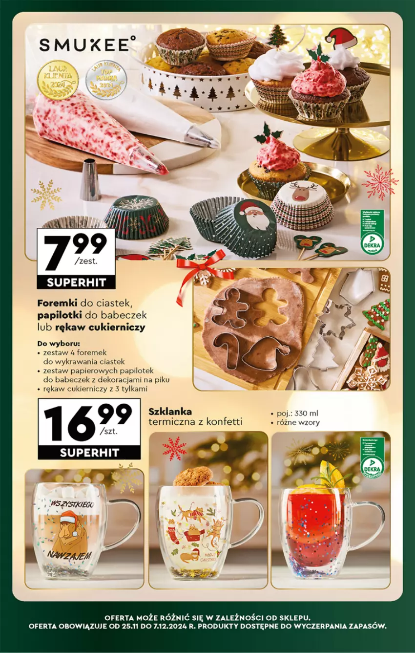 Gazetka promocyjna Biedronka - Od poniedzialku - ważna 25.11 do 30.11.2024 - strona 79 - produkty: Cukier, Foremki, Papier, Stek, Szklanka