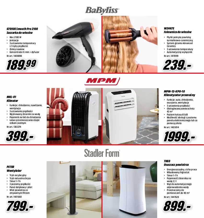 Gazetka promocyjna Media Markt - Gazetka Media Markt - ważna 12.06 do 30.06.2023 - strona 11 - produkty: Bryza, Fa, Osuszacz powietrza, Pojemnik, Suszarka