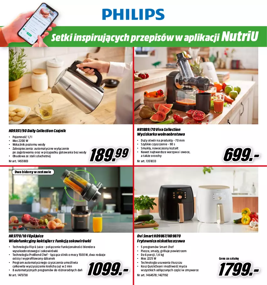 Gazetka promocyjna Media Markt - Gazetka Media Markt - ważna 12.06 do 30.06.2023 - strona 5 - produkty: Blender, Czajnik, Dzbanek, Gra, Grill, Kosz, Owoce, Piec, Por, Sok, Warzywa, Warzywa i owoce, Wyciskarka, Wyciskarka wolnoobrotowa