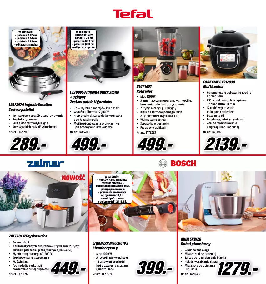 Gazetka promocyjna Media Markt - Gazetka Media Markt - ważna 12.06 do 30.06.2023 - strona 7 - produkty: Blender, Blender ręczny, Frytki, Gra, Krewetki, Kubek, Kurczak, Lack, Mięso, Mobil, Monitor, Patelnia, Piec, Piekarnik, Pizza, Pojemnik, Por, Robot, Robot planetarny, Rondel, Rozdrabniacz, Smoothie, Szpatułka, Tytan, Waga, Warzywa