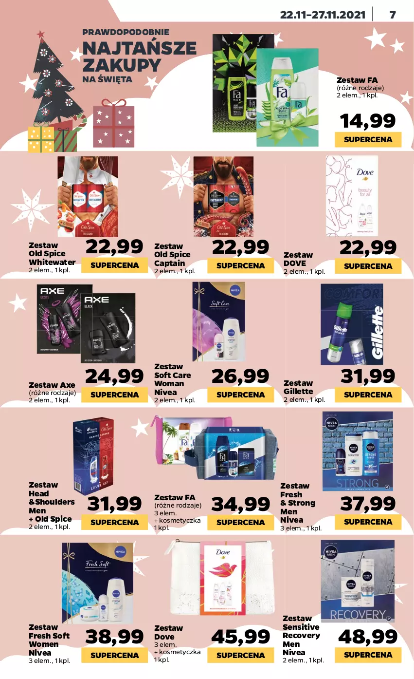 Gazetka promocyjna Netto - Gazetka spożywcza - ważna 22.11 do 27.11.2021 - strona 7 - produkty: Dove, Fa, Gillette, Kosmetyczka, Nivea, Old Spice