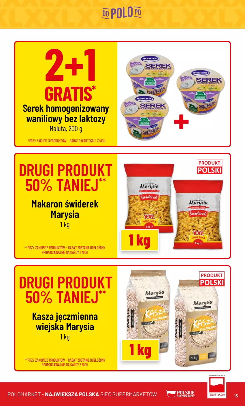 Gazetka promocyjna PoloMarket - Gazetka pomocyjna - ważna 03.07 do 09.07.2024 - strona 13 - produkty: Gra, Kasza, Kasza jęczmienna, Makaron, Por, Ser, Serek, Serek homogenizowany