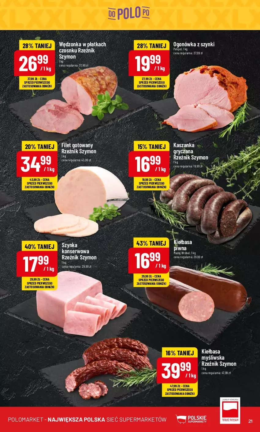 Gazetka promocyjna PoloMarket - Gazetka pomocyjna - ważna 03.07 do 09.07.2024 - strona 21 - produkty: Gry, Kasza, Kaszanka, Kiełbasa, Kiełbasa piwna, Madej Wróbel, Ogonówka, Pekpol, Ser, Szynka, Szynka konserwowa