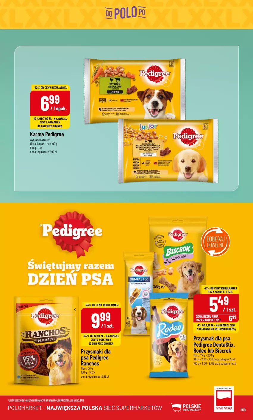 Gazetka promocyjna PoloMarket - Gazetka pomocyjna - ważna 03.07 do 09.07.2024 - strona 55 - produkty: Mars, Pedigree, Przysmak dla psa, Przysmaki