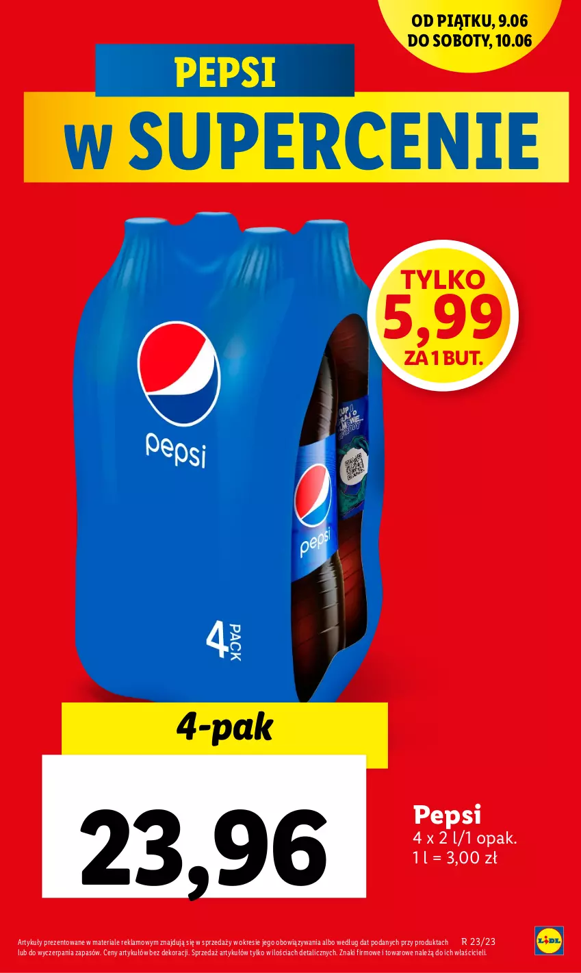 Gazetka promocyjna Lidl - GAZETKA - ważna 09.06 do 10.06.2023 - strona 5 - produkty: Pepsi