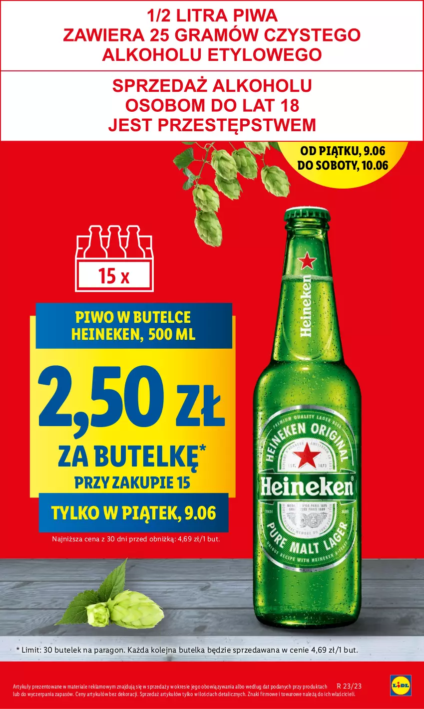 Gazetka promocyjna Lidl - GAZETKA - ważna 09.06 do 10.06.2023 - strona 7 - produkty: Heineken, Olej, Piwo