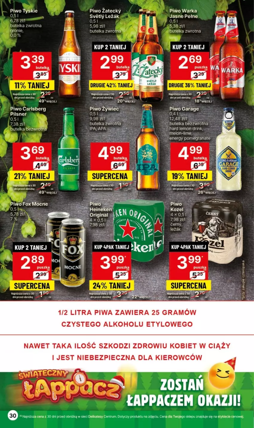 Gazetka promocyjna Delikatesy Centrum - Gazetka DC44 czw-sr - ważna 09.11 do 15.11.2023 - strona 30 - produkty: Gin, Gra, Granat, Melon, Piec, Piwa, Piwo, Rum, Ser, Tyskie, Warka