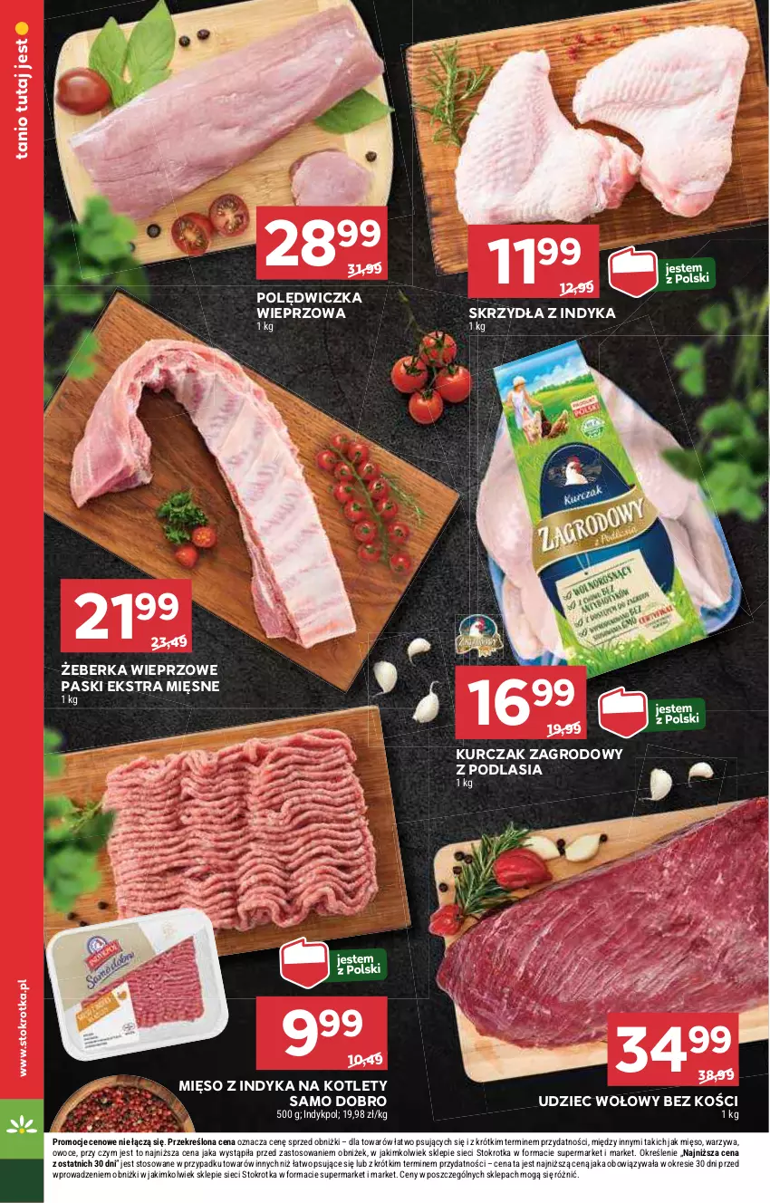 Gazetka promocyjna Stokrotka - Supermarket Opole/Radom - ważna 24.10 do 29.10.2024 - strona 14 - produkty: Kotlet, Kurczak, Mięso, Mięso z indyka, Owoce, Polędwiczka wieprzowa, Udziec wołowy, Warzywa