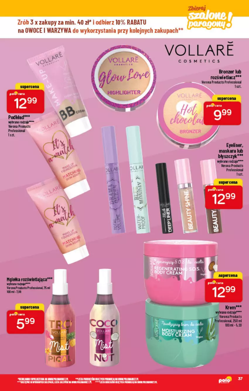 Gazetka promocyjna PoloMarket - Gazetka pomocyjna - ważna 02.03 do 08.03.2022 - strona 37 - produkty: Bronzer, Olej, Owoce, Podkład, Rozświetlacz, Warzywa