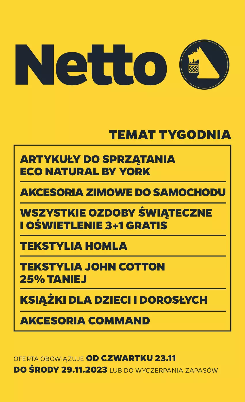 Gazetka promocyjna Netto - Akcesoria i dodatki - ważna 23.11 do 29.11.2023 - strona 1 - produkty: Dzieci, Gra, Ozdoby świąteczne