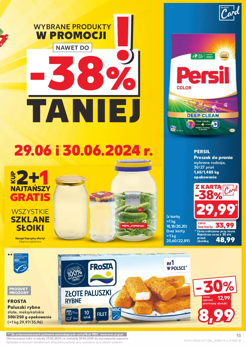 Gazetka promocyjna Kaufland - Gazetka tygodnia - ważna 27.06 do 03.07.2024 - strona 15 - produkty: Frosta, Gra, Paluszki rybne, Persil, Proszek do prania, Waga