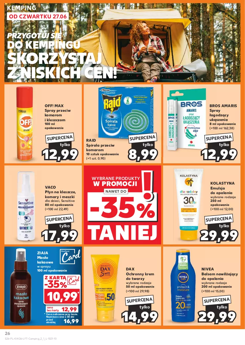 Gazetka promocyjna Kaufland - Gazetka tygodnia - ważna 27.06 do 03.07.2024 - strona 26 - produkty: DAX, Dzieci, Emulsja, Kakao, Krem do twarzy, Masło, Nivea, Ochronny krem, Ziaja