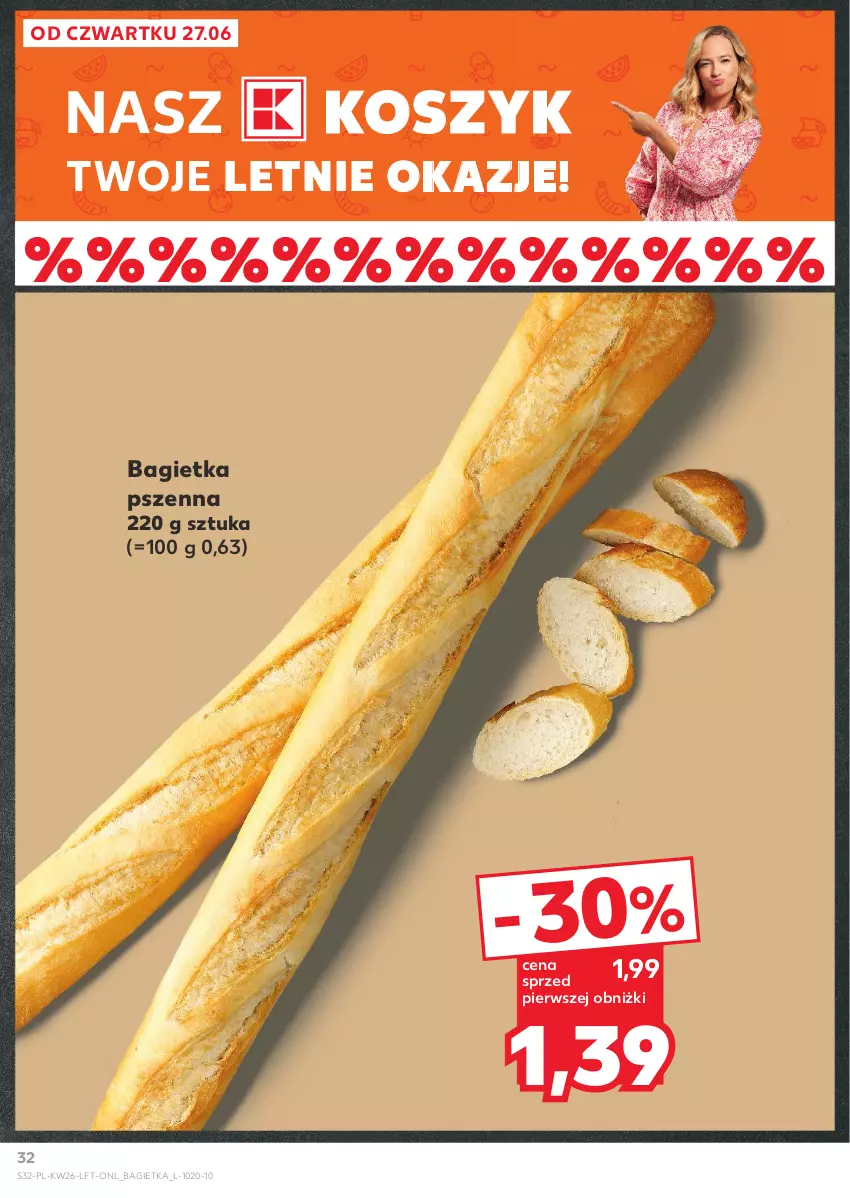 Gazetka promocyjna Kaufland - Gazetka tygodnia - ważna 27.06 do 03.07.2024 - strona 32 - produkty: Bagietka, Bagietka pszenna, Kosz