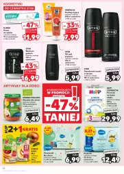 Gazetka promocyjna Kaufland - Gazetka tygodnia - Gazetka - ważna od 03.07 do 03.07.2024 - strona 62 - produkty: HiPP, Mus, Gra, Gerber, Dezodorant, Str8, Pasta do zębów, Perfecta, Woda po goleniu, Chusteczki, Peeling, Dzieci, Kubuś, Elmex, Woda