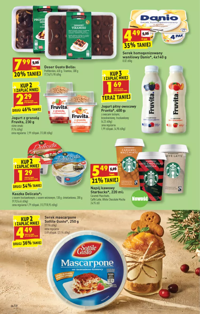 Gazetka promocyjna Biedronka - Święta - ważna 13.12 do 19.12.2021 - strona 26 - produkty: Bell, Danio, Fa, Gra, Jogurt, Jogurt pitny, Mascarpone, Napój, Ser, Serek, Serek homogenizowany, Tera