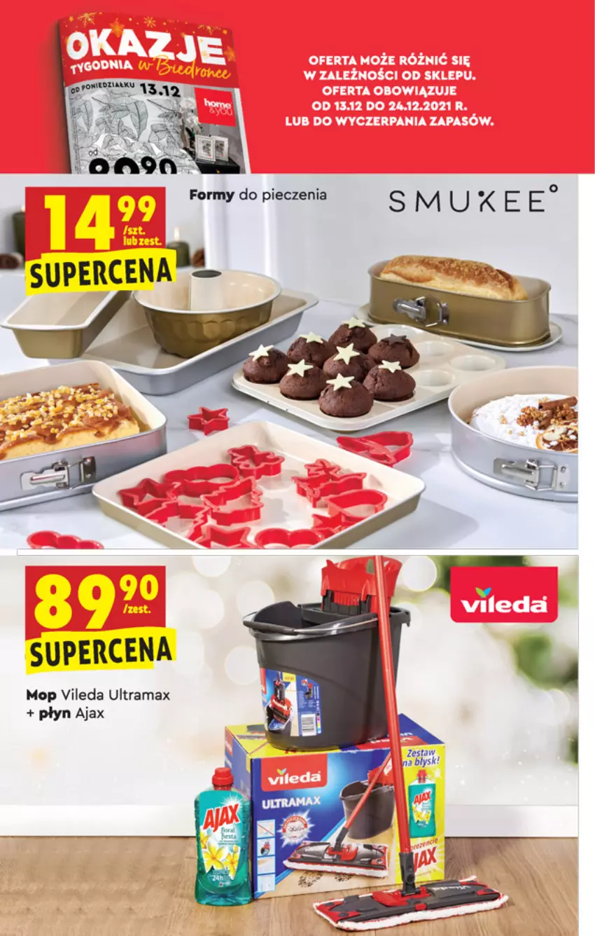 Gazetka promocyjna Biedronka - Święta - ważna 13.12 do 19.12.2021 - strona 63 - produkty: Ajax, Mop, Piec, Rama, Vileda