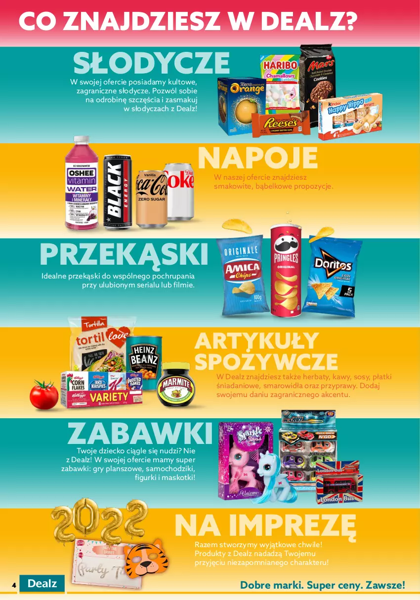 Gazetka promocyjna Dealz - WIELKIE OTWARCIE 24.08.2022 🥳Częstochowa, Aniołów Park - ważna 24.08 do 07.09.2022 - strona 4 - produkty: Artykuły spożywcze, Biuro, Chodzik, Danio, Długopis, Fa, Fanta, Gra, Gry, Marker, Napoje, Papier, Przyprawy, Samochodziki, Ser, Sos, Zdrowie